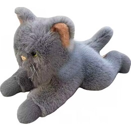 Gatto Madej sdraiato, 55 cm, grigio