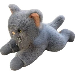 Gato Madej deitado, 45 cm, cinzento
