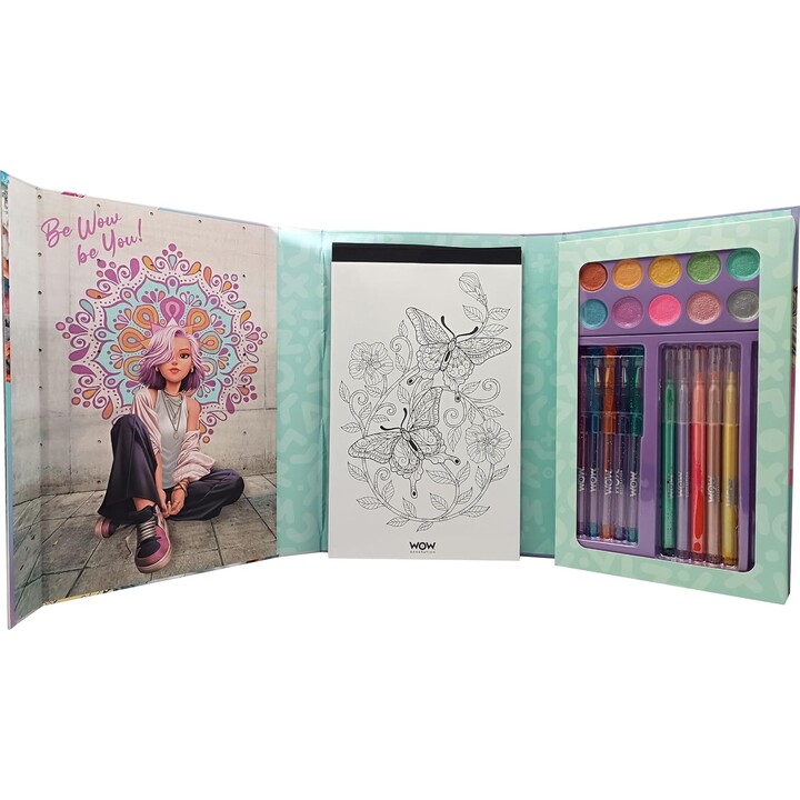 Kids Euroswan WOW00084 set de pintura creativa mandala con purpurina