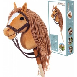 Hoppimals Pferd am Stiel HOPPIHORSE Spielzeugpferd A4 Kastanie