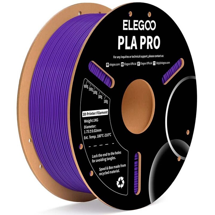 ELEGOO PLA PRO Purple for FDM 3D Printers - 1.75mm Filament 1kg Spool