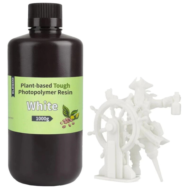 ELEGOO Plant Based Resin White Colour For LCD Resin 3D Printers - 1KG