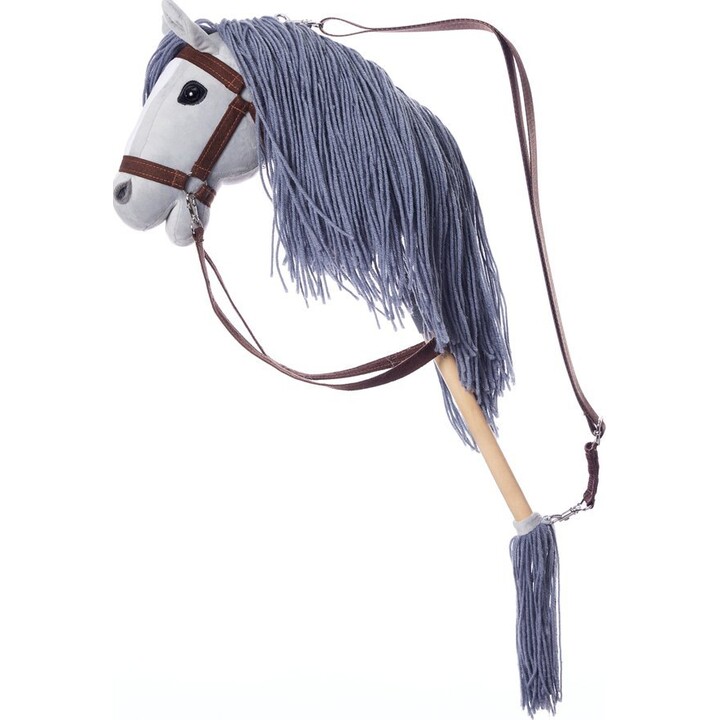 Hoppimals Cheval sur bâton HOPPIHORSE Cheval jouet A3 Gris