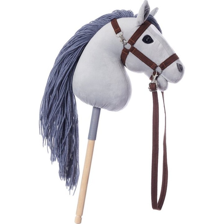 Hoppimals Cheval sur bâton HOPPIHORSE Cheval jouet A3 Gris