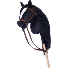Hoppimals Pferd am Stiel HOPPIHORSE Spielzeugpferd A3 Schwarz