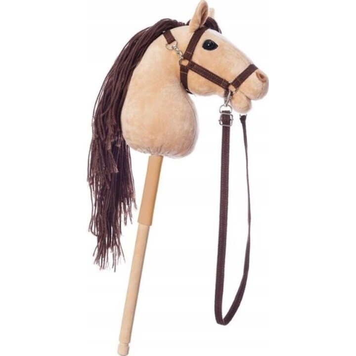 Hoppimals Cheval sur bâton HOPPIHORSE Cheval jouet A3 Beige