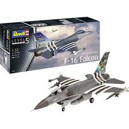 Revell 50th Anniversary F-16 Falcon Plastic Model Kit, 1/32 Scale