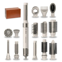 Moldeador multifunción Cecotec Bamba CeramicCare 14in1 AirGlam  Champán