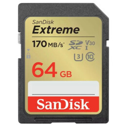 SanDisk Extreme UHS-I 64 GB Clase 10 U3 V30 Negro / Oro