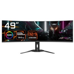 Gigabyte AORUS CO49DQ 49 WDQHD OLED UltraWide Curvo 144 Hz FreeSync Premium Pro Nero