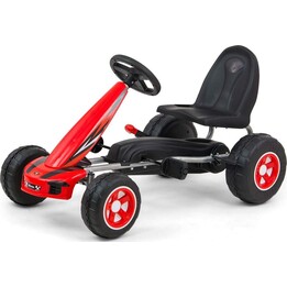 Milly Mally Viper Pedal Go-Kart Children's Pedal Car with Handbrake for Children from 3 Years Red