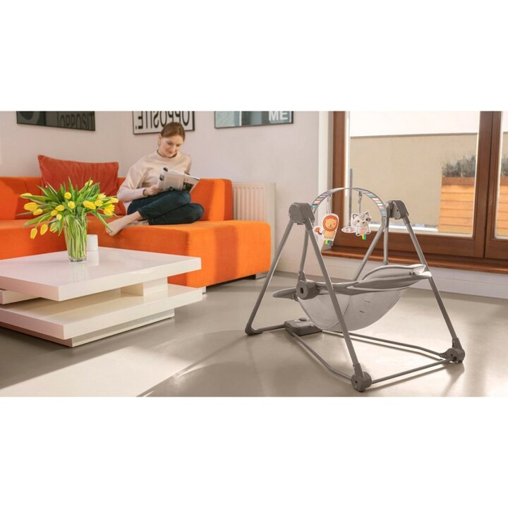 Balançoire pour bébé Lionelo OTTO, gris tourterelle