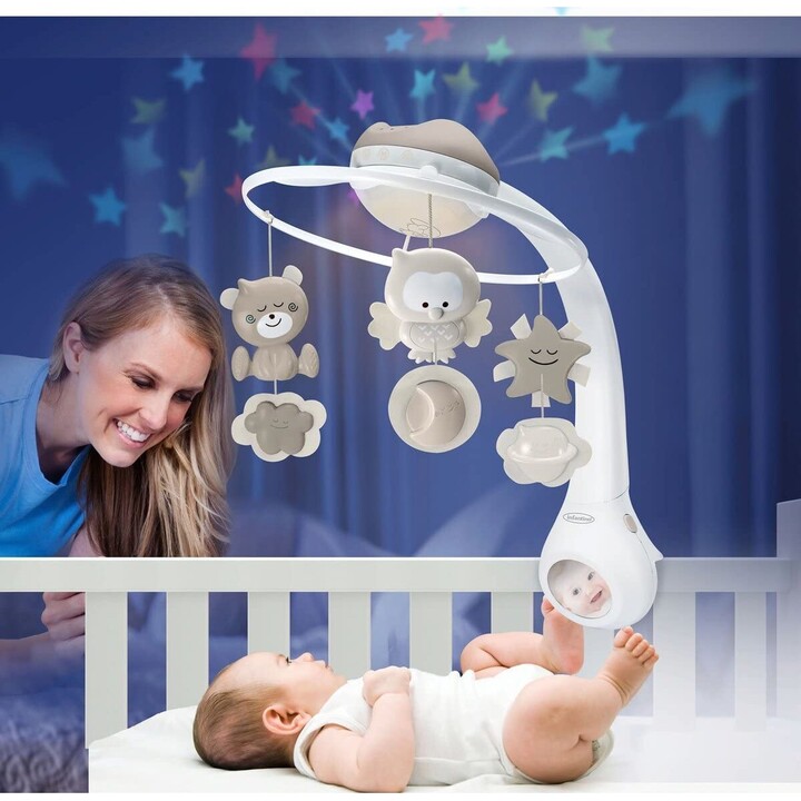 B-KIDS 3-in-1 Music Project Track Carousel, Beige