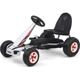 Kart à pédales Milly Mally Viper, noir et blanc