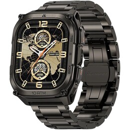 Montre connectée Kospet Tank M4 Édition spéciale écran AMOLED 1,96 pouces autonomie de 15 jours GPS étanche jusqu'à 10 ATM Noir