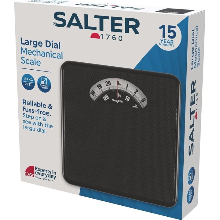 Bilancia meccanica Salter SA00700BBFEU12 con quadrante grande, nera