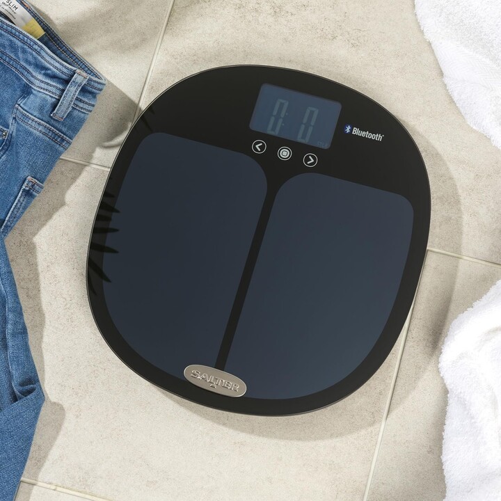 Bilancia pesapersone intelligente Salter 9192 BK3R Curve Bluetooth, nera.