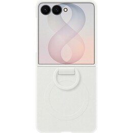 Samsung Silicone Back Cover with Magnetic White Ring for Samsung Galaxy Z Flip 8