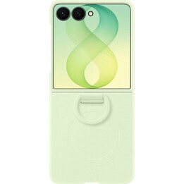 Capa traseira de silicone Samsung com anel magnético verde para Samsung Galaxy Z Flip 8