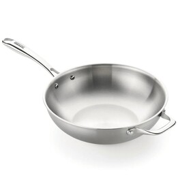 Wok Monix Planet Inox M212028 / Ø 28 cm / Aluminium moulé / Compatible induction