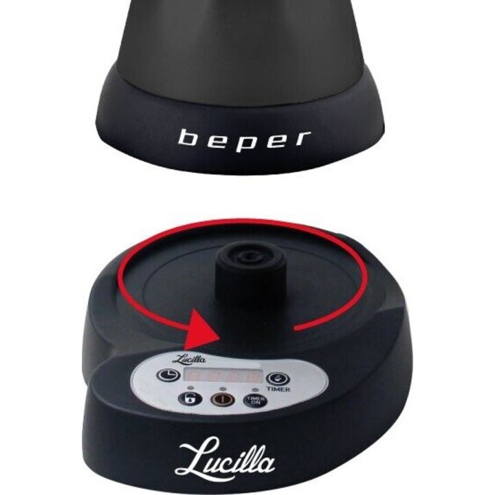 Beper BC.041N Cafeteira elétrica Lucilla preta