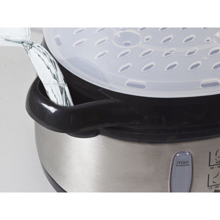 Beper BC.250 Vaporiera 9 L in acciaio nero