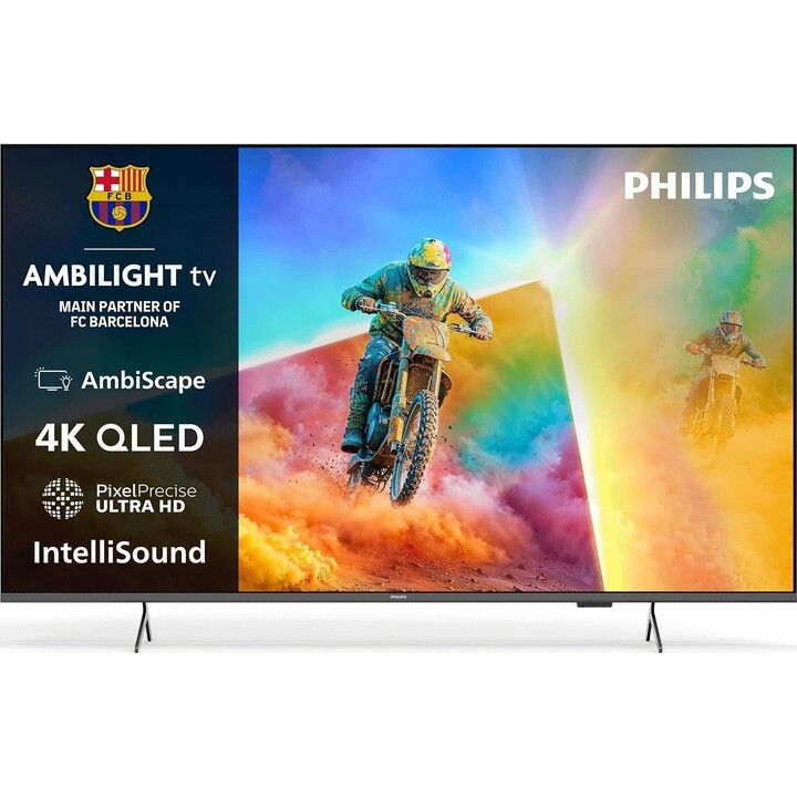 Téléviseur PHILIPS Ambilight 65PQS8501/12 65 pouces 4K QLED Smart TV | Pixel Precise Ultra HD, Titan OS, son Dolby Atmos