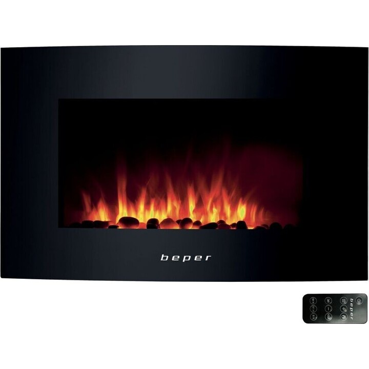 Beper RI.503 chimenea eléctrica de pared negra