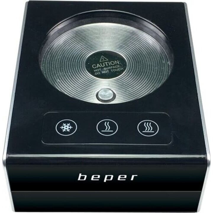 Beper BB.200 elektrischer Milchaufschäumer schwarz