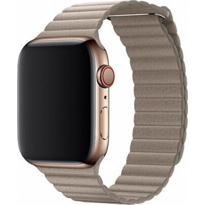 Pulseira de couro Devia Elegant (44 mm) para Apple Watch Stone
