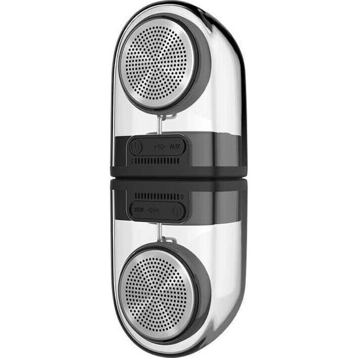 Devia Crystal Series TWS-Lautsprecher mit Silikonhülle (2 Stück) Schwarz