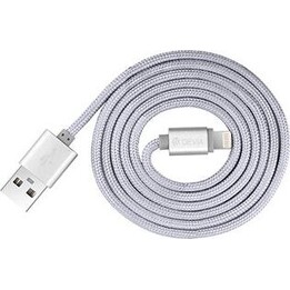 Cabo Devia Fashion Series para Lightning (MFi, 2.4A 1.2M) prateado