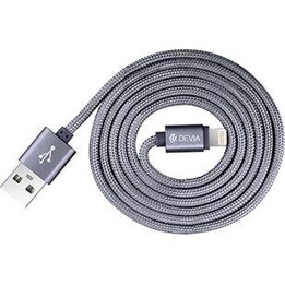 Cabo Devia Fashion Series para Lightning (MFi, 2.4A 1.2M) cinza