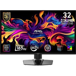 Monitor MSI da 31,5", 3840 x 2160 pixel, 4K Ultra HD, QD-OLED, schermo piatto