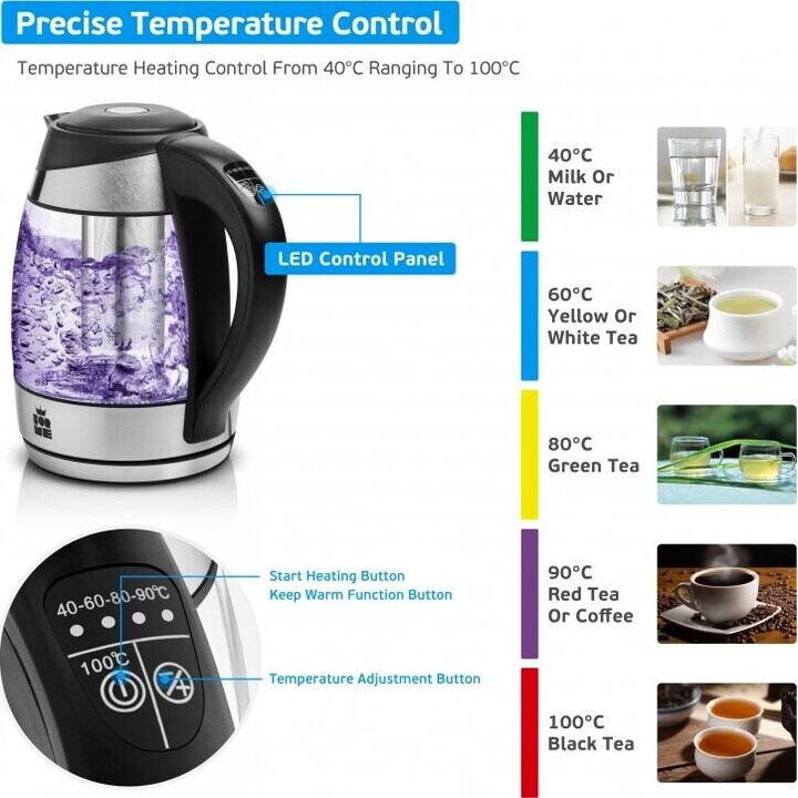 FORME FKG-428 hervidor eléctrico transparente 1,8 L