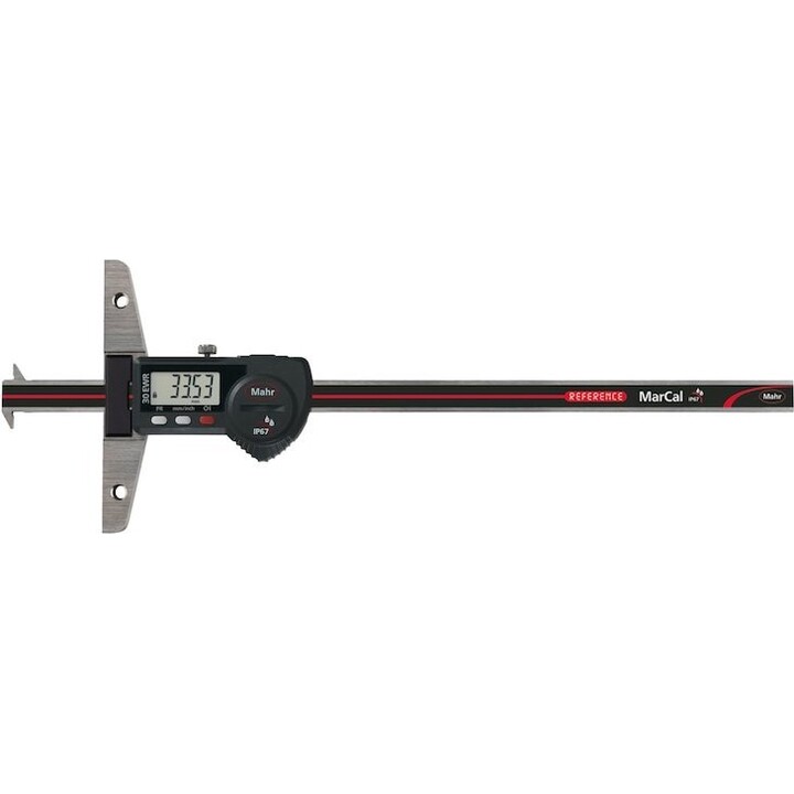 MAHR 30 EWR-D IP67 digital depth callipers, 200 mm, double hook
