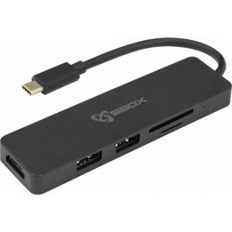 Sbox TCA-51 USB Tipo-C--HDMI/USB-3.0/SD+TF