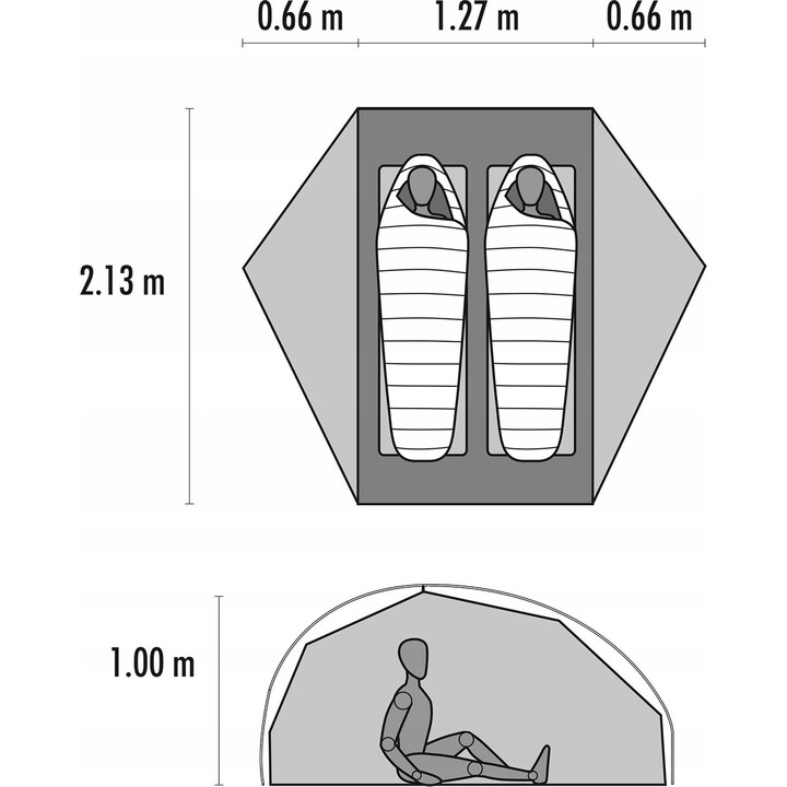 MSR FreeLite 2 Tan V3 Tent - 2 Person Tent