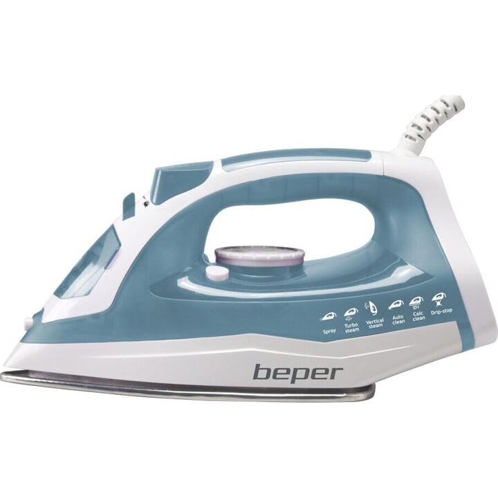 Beper P204FER002 plancha de vapor 2400 W acero inoxidable gris