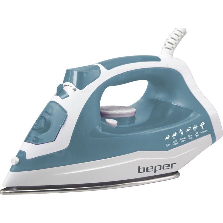 Beper P204FER002 plancha de vapor 2400 W acero inoxidable gris