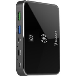 Batería externa Tellur Graphene PD10000 de 10000 mAh, color negro