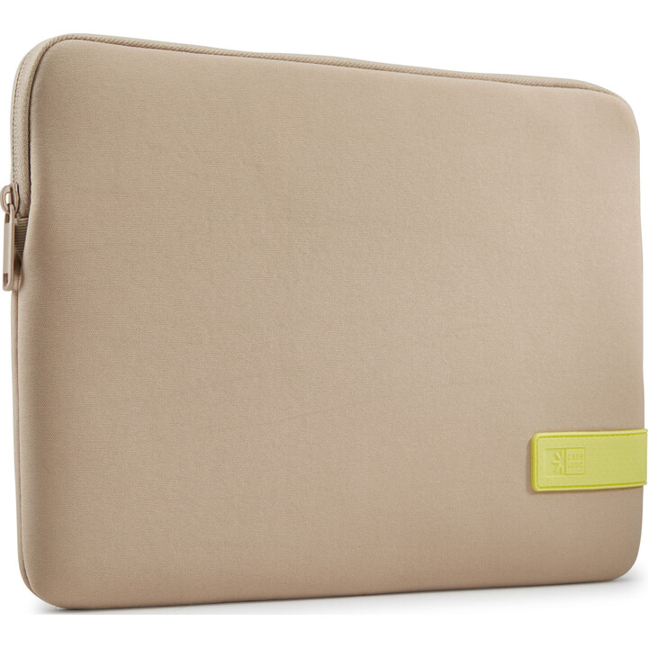 Case Logic 4689 Reflect Laptop Sleeve 13.3 REFPC-113 Plaza Taupe/Sun-Lime