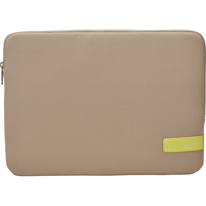 Capa para laptop Case Logic 4694 Reflect 14 REFPC-114 Plaza Taupe/Sun-Lime