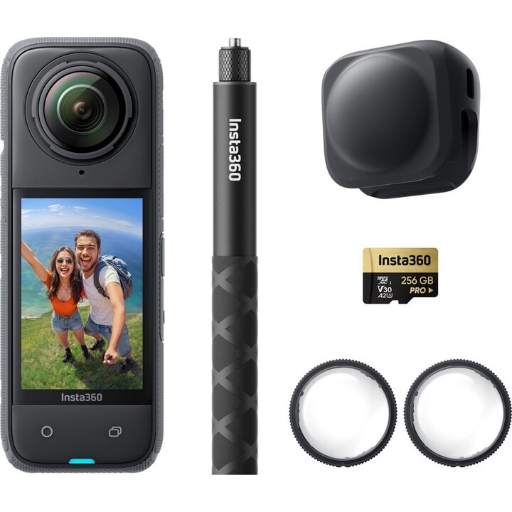 Kit caméra Insta360 X4 Adventure noir