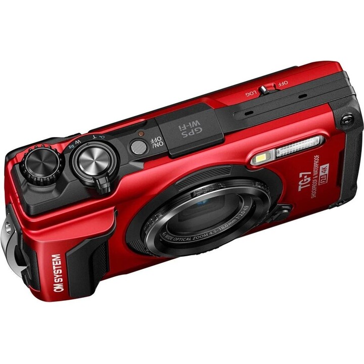 Câmara compacta Olympus Tough Om System V110030RU000, tamanho 7, vermelha