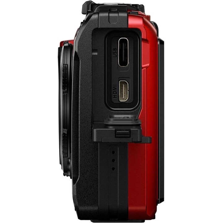 Câmara compacta Olympus Tough Om System V110030RU000, tamanho 7, vermelha
