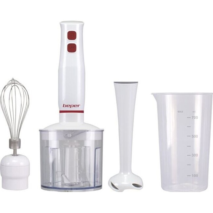 Beper P102FRU200 4-in-1 hand blender set white and blue