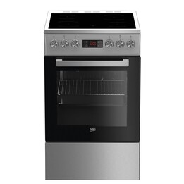 Cucina a libera installazione Beko FSM57300GX in vetroceramica e acciaio inox.