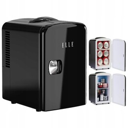 ELLE Home ESDAF101BKEU 4-liter mini fridge, black.