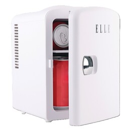 ELLE Home ESDAF101WHEU 4-liter white mini fridge